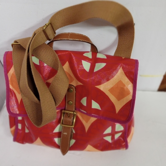 Fossil Bag ,Boho ,Coated Canvas Satchel Shoulder Bag - Picture 2 of 12